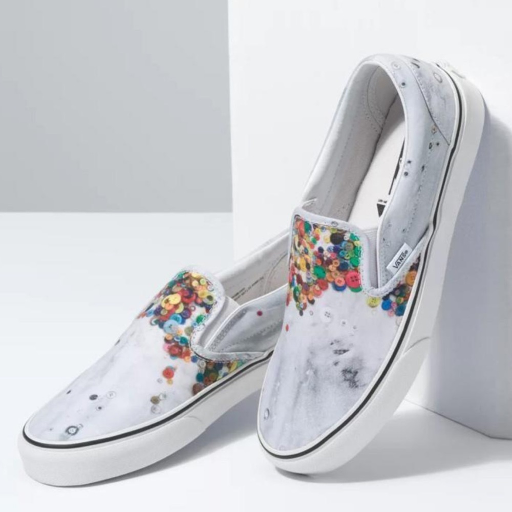 Vans slip on MOCA Brenna Youngblood sneaker shoes button sneaker shoes 10 woman - Picture 4 of 5